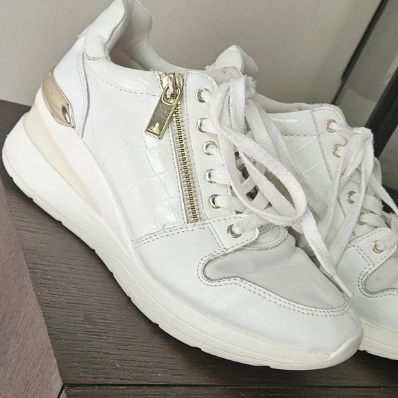 ALDO Women's White Wedge Sneakers - Picture 1 of 14